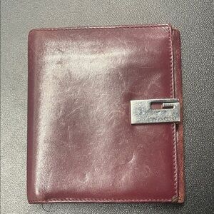 Gucci Maroon Leather Card Holder